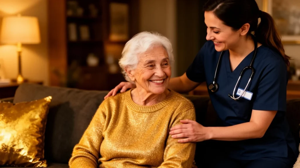 short term care Pittsburgh PA caregiver helping senior at home
